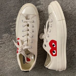 Comme des Garçons white converse womens US 7